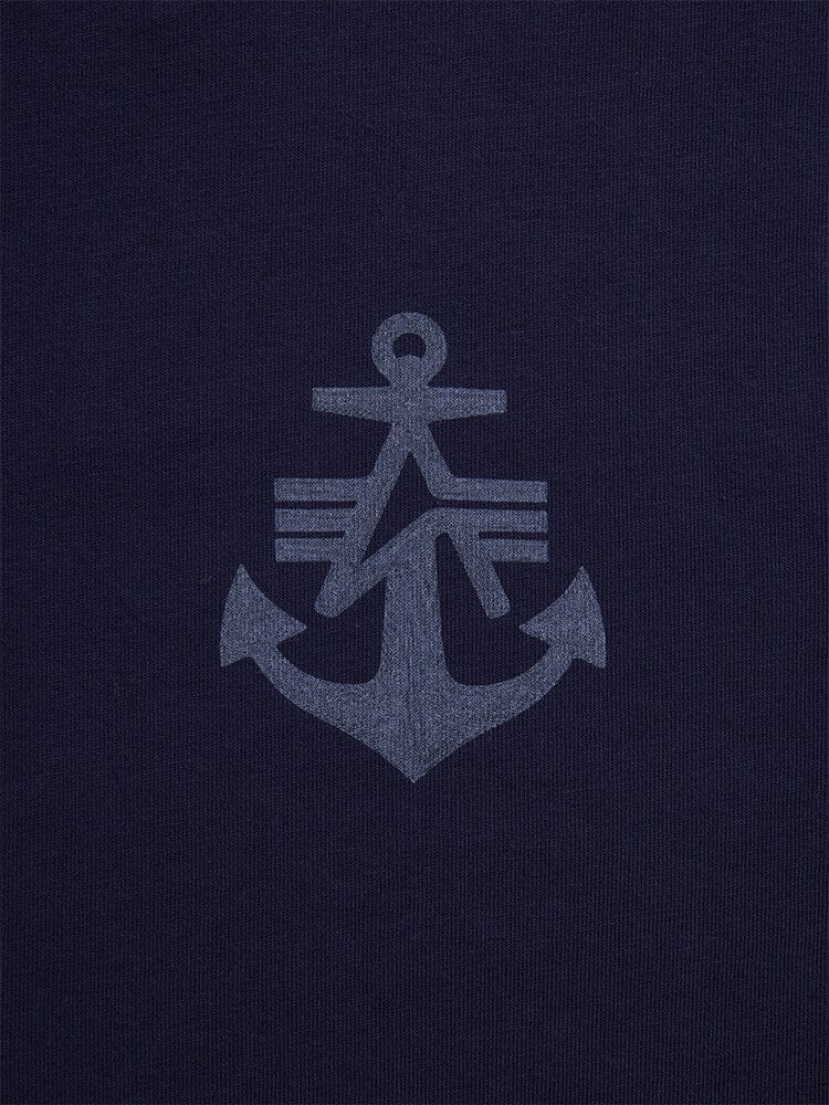 Alpha Anchor Print Tee by Alpha Industries, dark fabric, stylized anchor graphic.