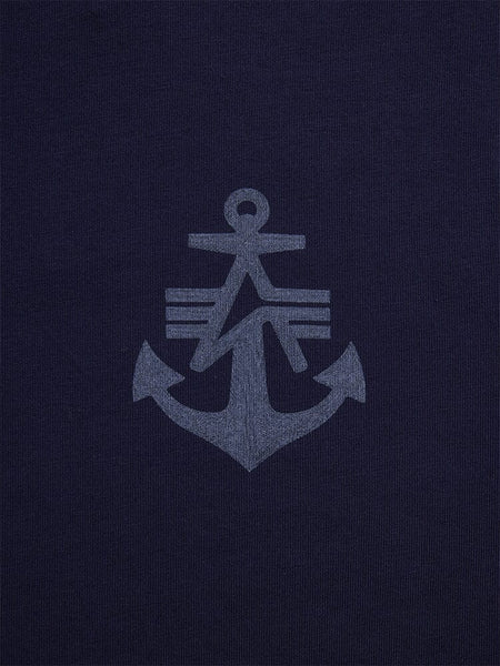 Alpha Anchor Print Tee by Alpha Industries, dark fabric, stylized anchor graphic.