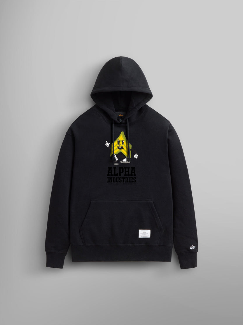 ALPHA BADGE HOODIE TOP Alpha Industries BLACK 2XL 