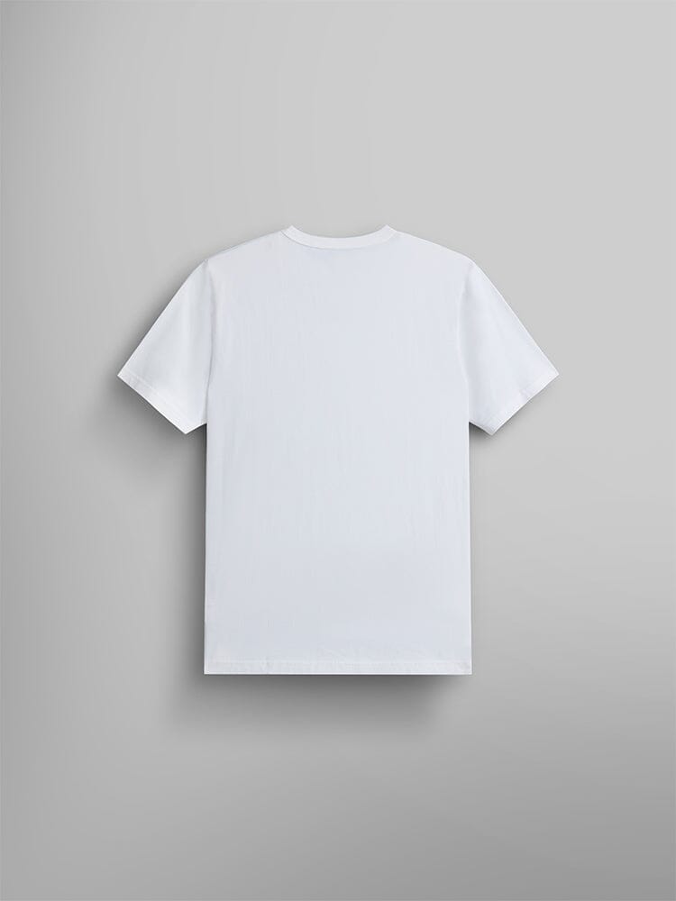 Alpha Camo Tee by Alpha Industries, short-sleeve t-shirt, camo pattern, cotton material.