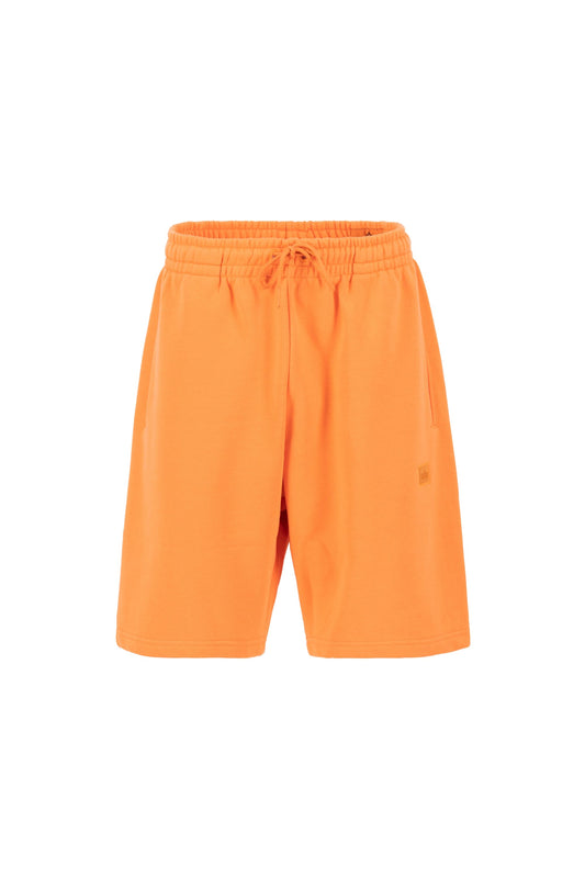 Alpha Essential Relaxed Short by Alpha Industries in orange, cotton blend, elastic waistband, drawstring.