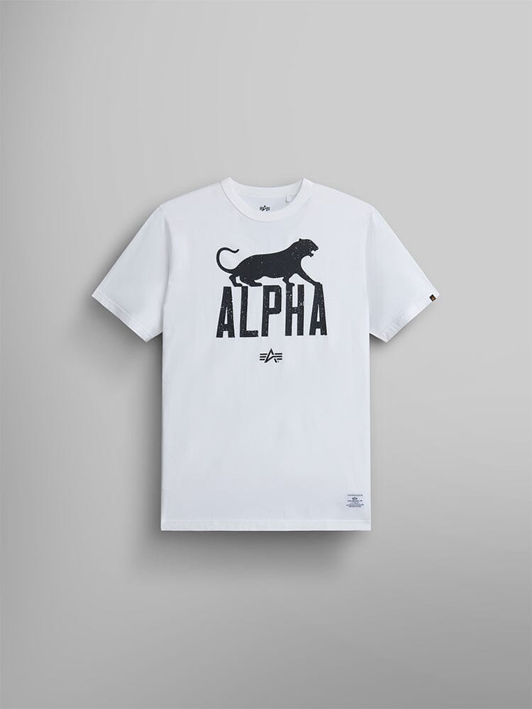 ALPHA LEOPARD TEE TOP Alpha Industries WHITE S 