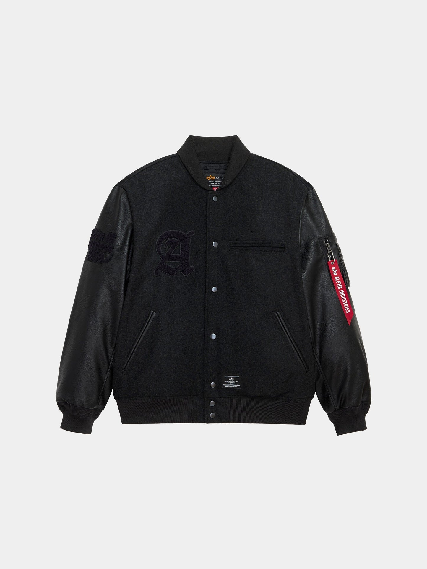 ALPHA LETTERMAN JACKET OUTERWEAR Alpha Industries BLACK XS 