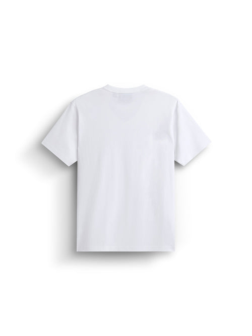 Alpha Light Bulb Tee by Alpha Industries, white short-sleeve graphic tee with subtle ALPHA embroidered detail on back.