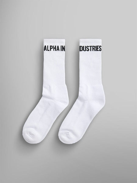 ALPHA LOGO SOCKS ACCESSORY Alpha Industries WHITE O/S 