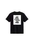 Alpha Industries Alpha News Patch Tee, black, graphic back design.