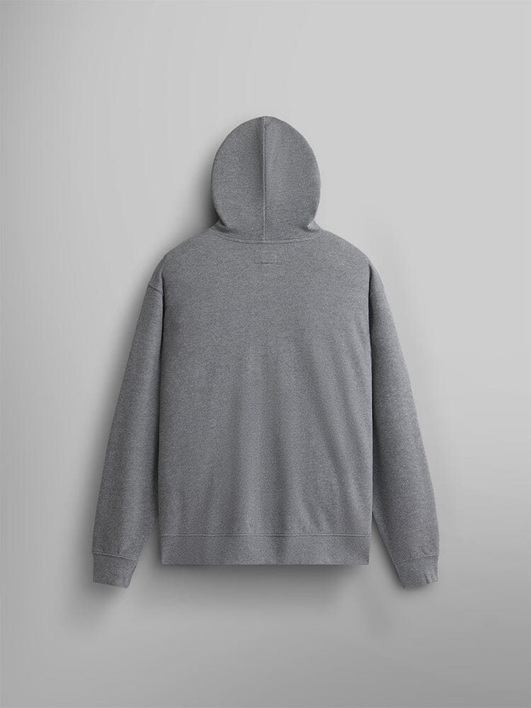 Alpha Ransom Hoodie by Alpha Industries, black, plastisol print details.
