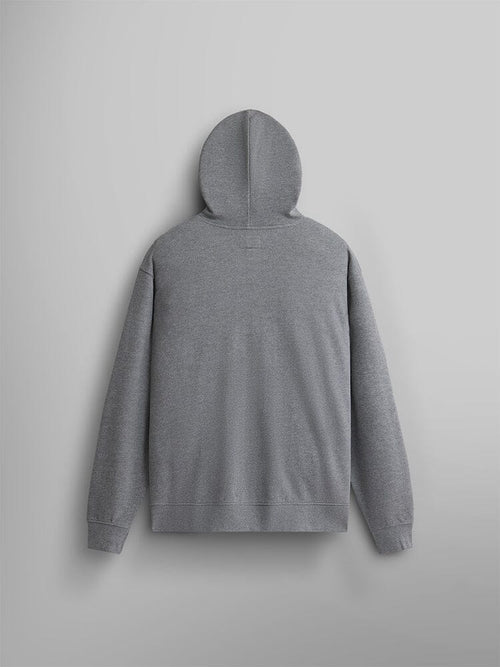 Alpha Ransom Hoodie by Alpha Industries, black, plastisol print details.