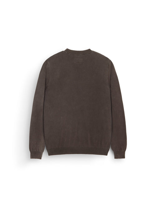 Alpha Sweater by Alpha Industries, brown crewneck with long sleeves.