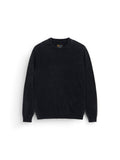Alpha Sweater by Alpha Industries, black cotton long-sleeve crewneck with ribbed cuffs and hem.