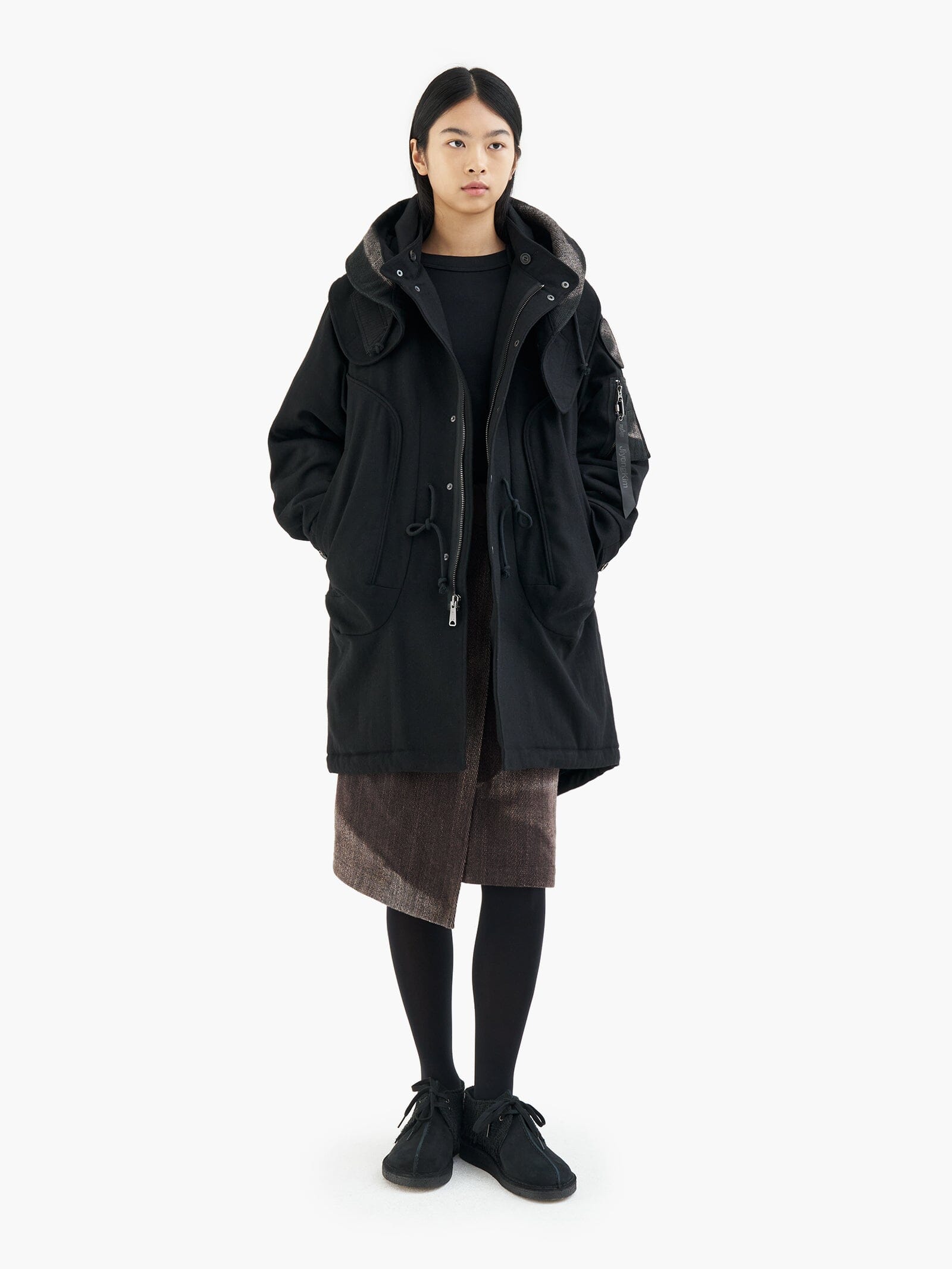 ALPHA X JIYONGKIM SUN-BLEACHED FISHTAIL COAT COLLAB Alpha Industries 