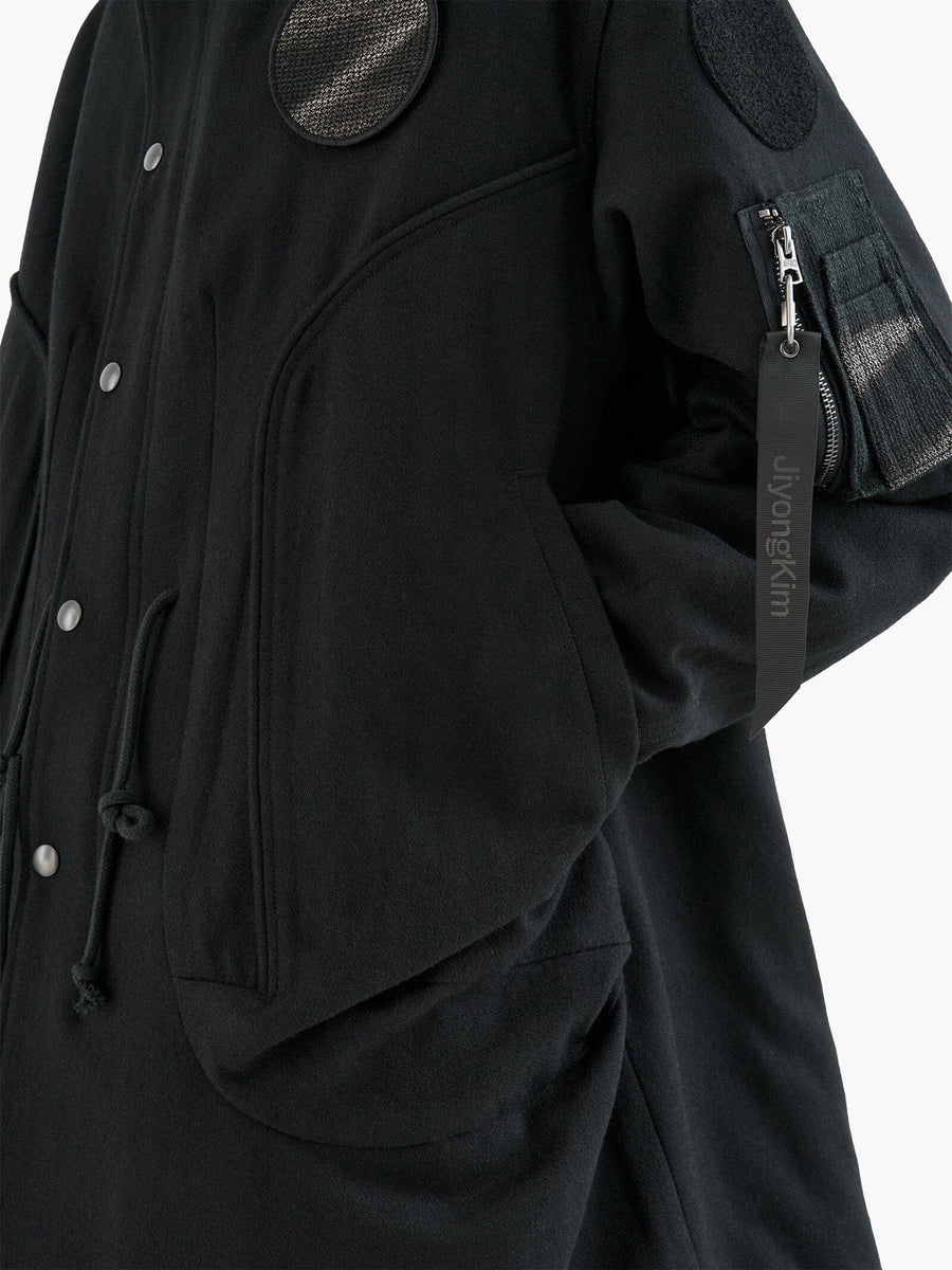 ALPHA X JIYONGKIM SUN-BLEACHED FISHTAIL COAT COLLAB Alpha Industries 