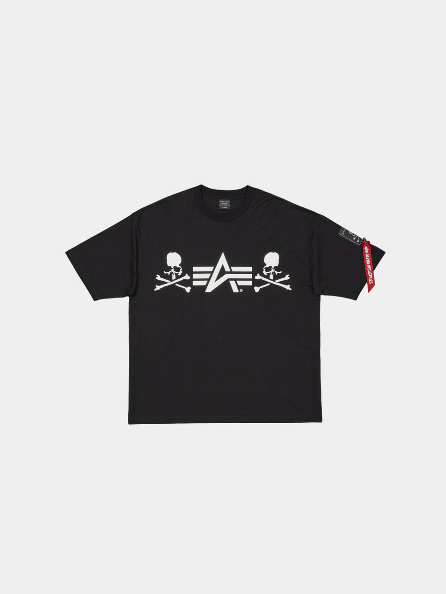 ALPHA X MASTERMIND GRAPHIC LOGO TEE COLLAB Alpha Industries BLACK S 