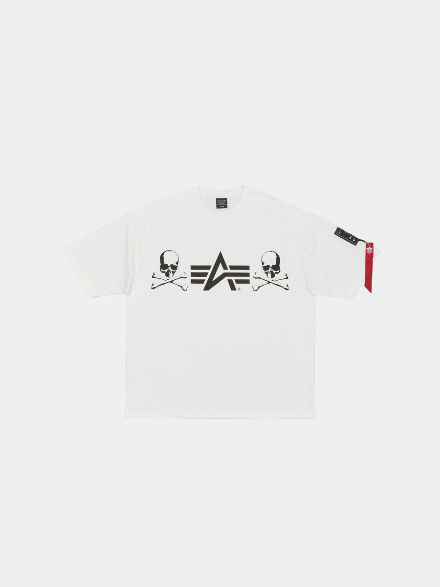 ALPHA X MASTERMIND GRAPHIC LOGO TEE COLLAB Alpha Industries WHITE S 