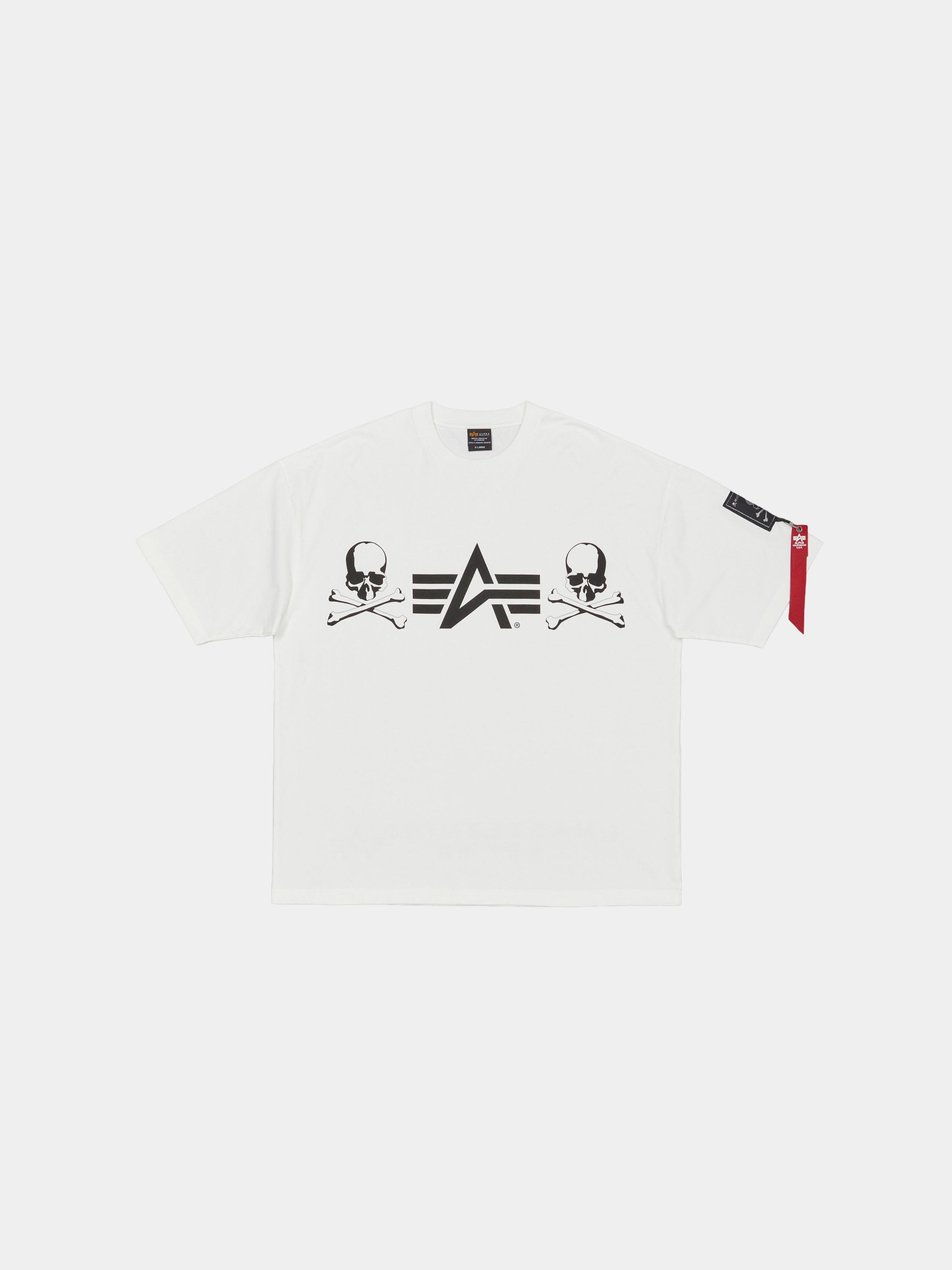 ALPHA X MASTERMIND GRAPHIC LOGO TEE COLLAB Alpha Industries WHITE S 