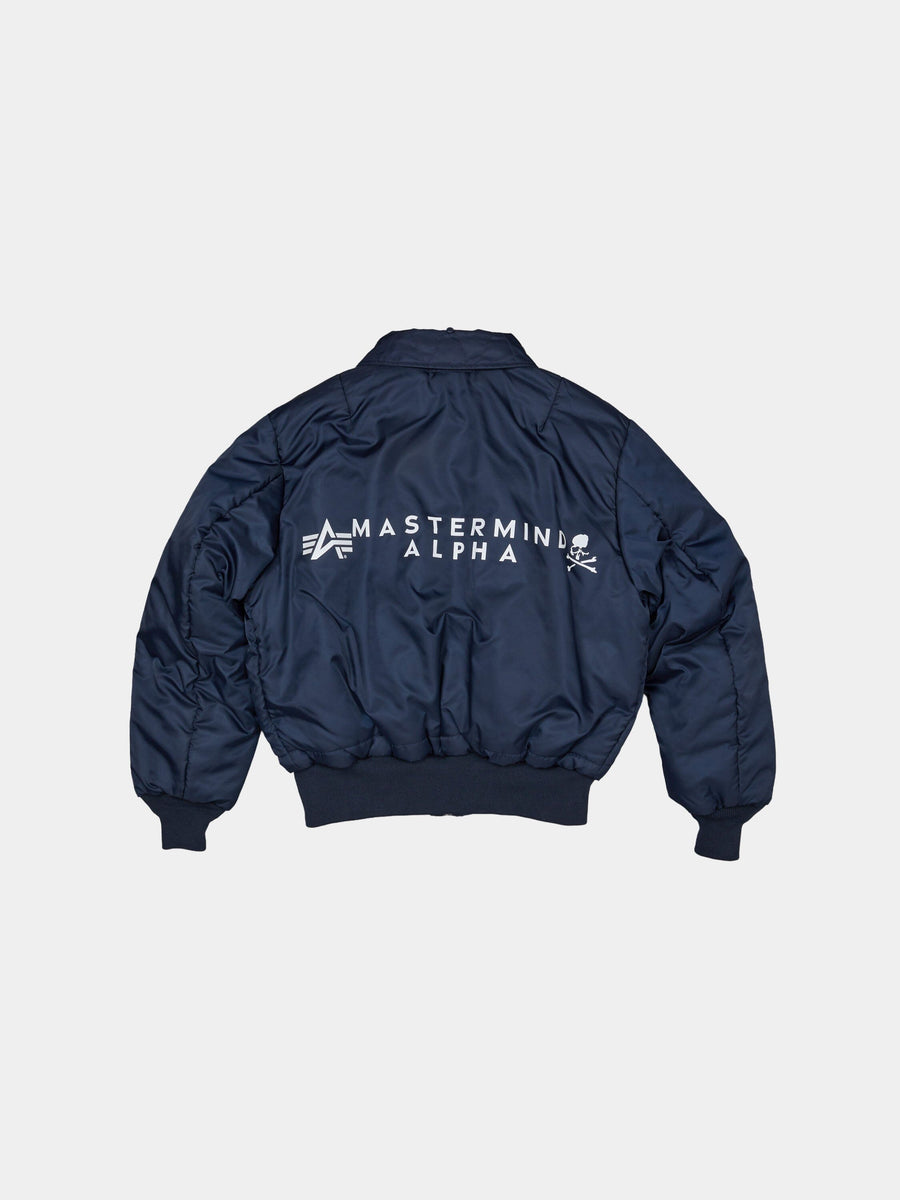 ALPHA X MASTERMIND REVERSIBLE FAUX MOUTON B-15 FLIGHT JACKET COLLAB Alpha Industries 