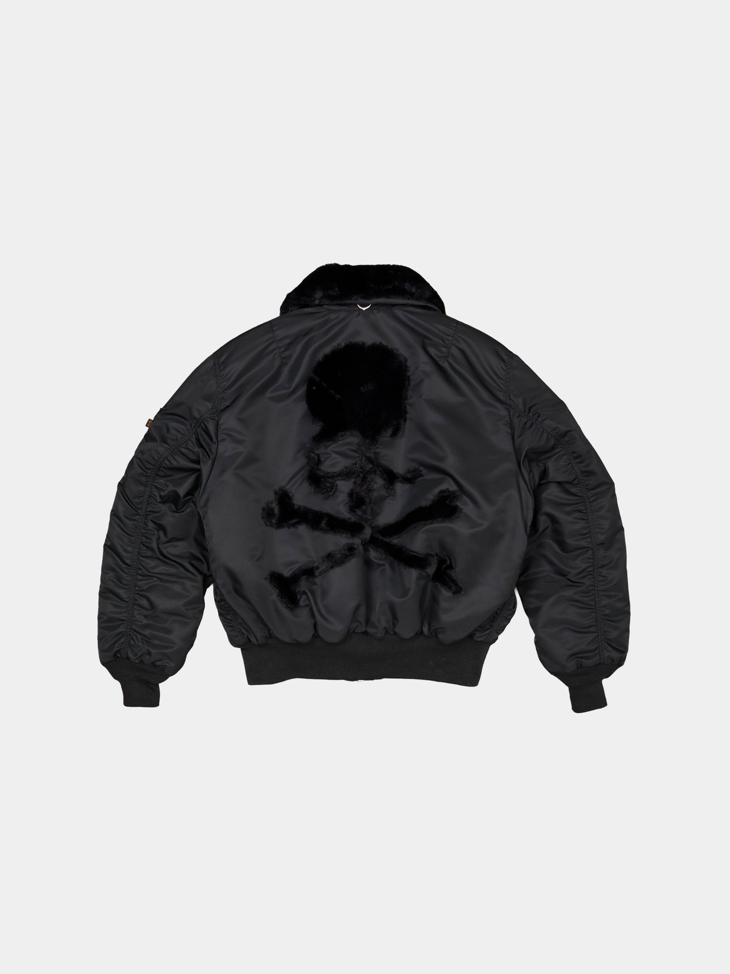 ALPHA X MASTERMIND REVERSIBLE FAUX MOUTON B-15 FLIGHT JACKET COLLAB Alpha Industries BLACK S 