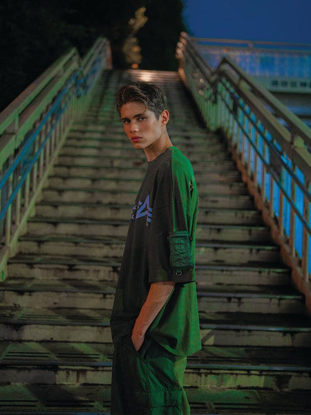 Alpha X Mastermind Tee, Alpha Industries, black cotton, short sleeves, crew neck.