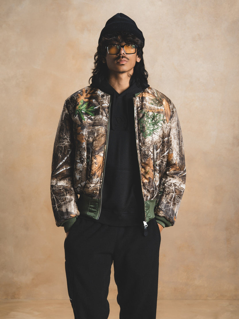 ALPHA X NEW ERA X REALTREE CAMO MA-1 BOMBER JACKET FLIGHT Alpha Industries 