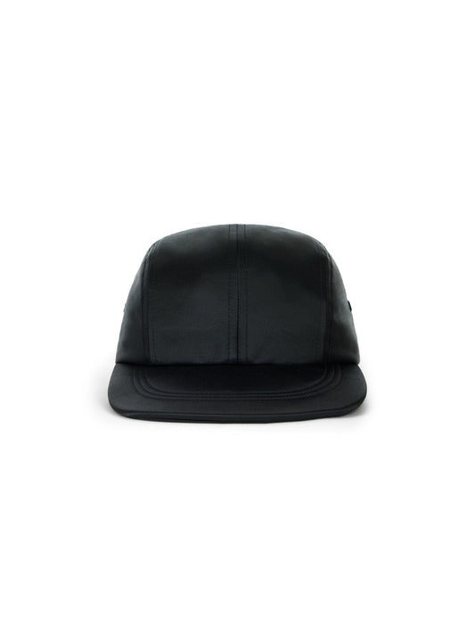 Alpha Industries Anon X Alpha Nylon Satin Kyoto Cap, black, five-panel, recycled materials.