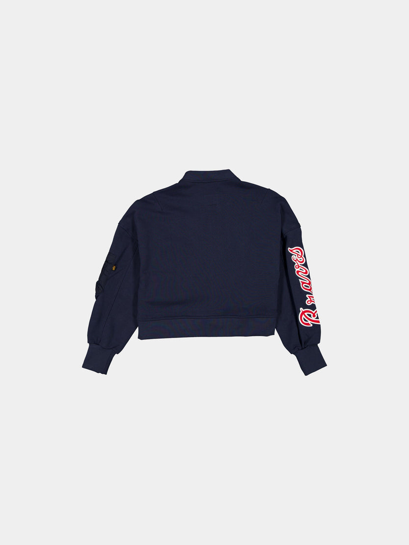 ATLANTA BRAVES X ALPHA X NEW ERA L-2B FRENCH TERRY JACKET WOMENS OUTERWEAR Alpha Industries 