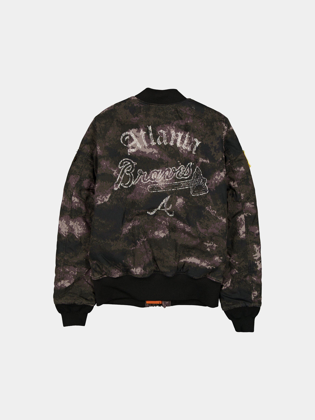 ATLANTA BRAVES X ALPHA X NEW ERA MA-1 BOMBER JACKET (BLACK CAMO) OUTERWEAR Alpha Industries 