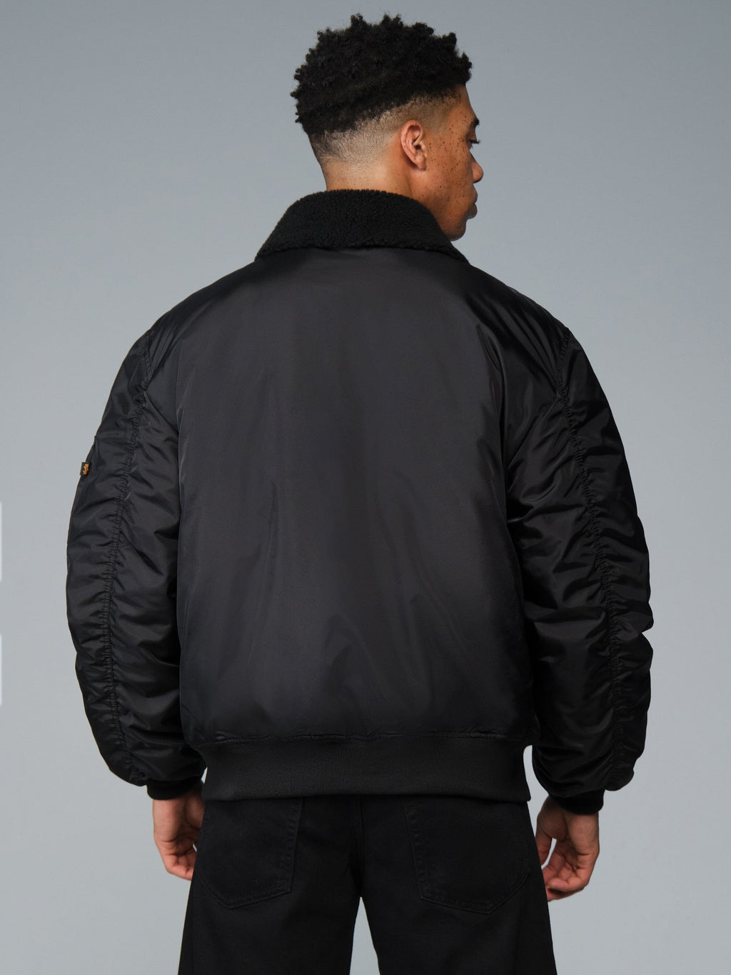 B-15 RELAXED FIT FLIGHT JACKET (OXFORD SC) - BLACK
