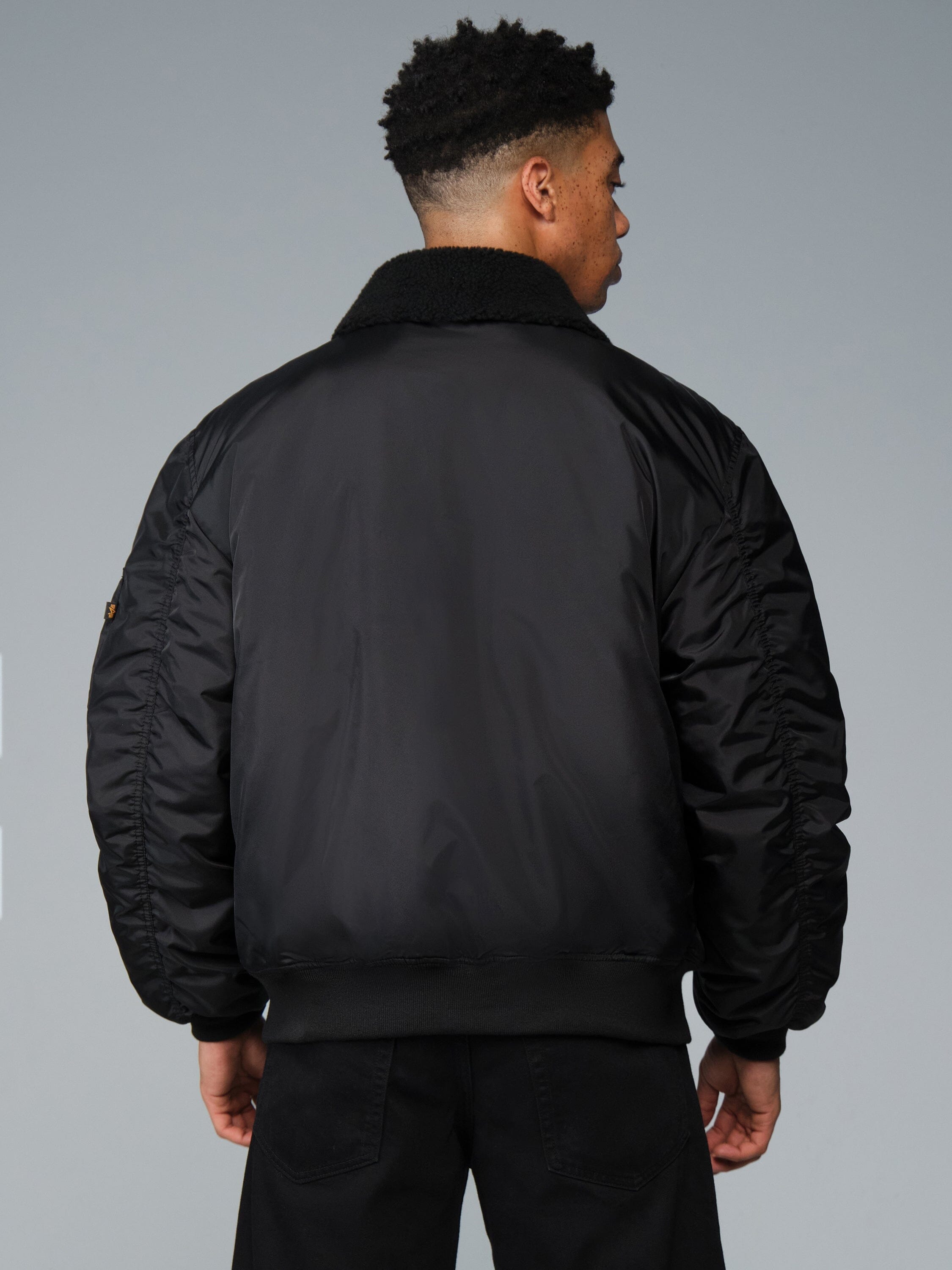 B-15 RELAXED FIT FLIGHT JACKET (OXFORD SC) - BLACK