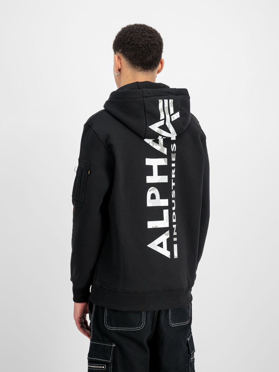 BACK PRINT HOODIE CAMO PRINT SWEATS Alpha Industries 