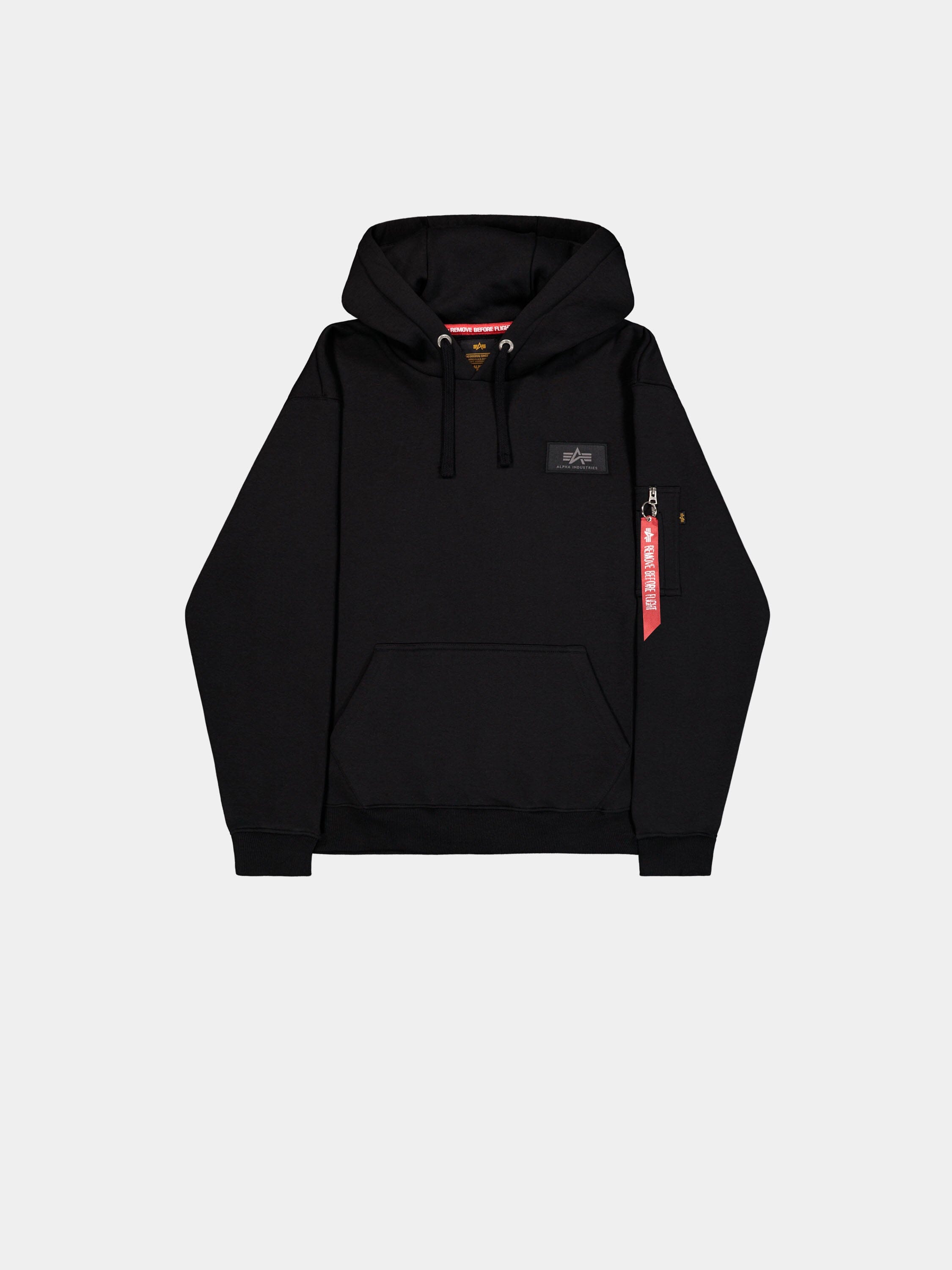 BACK PRINT HOODIE CAMO PRINT SWEATS Alpha Industries BLACK XS 