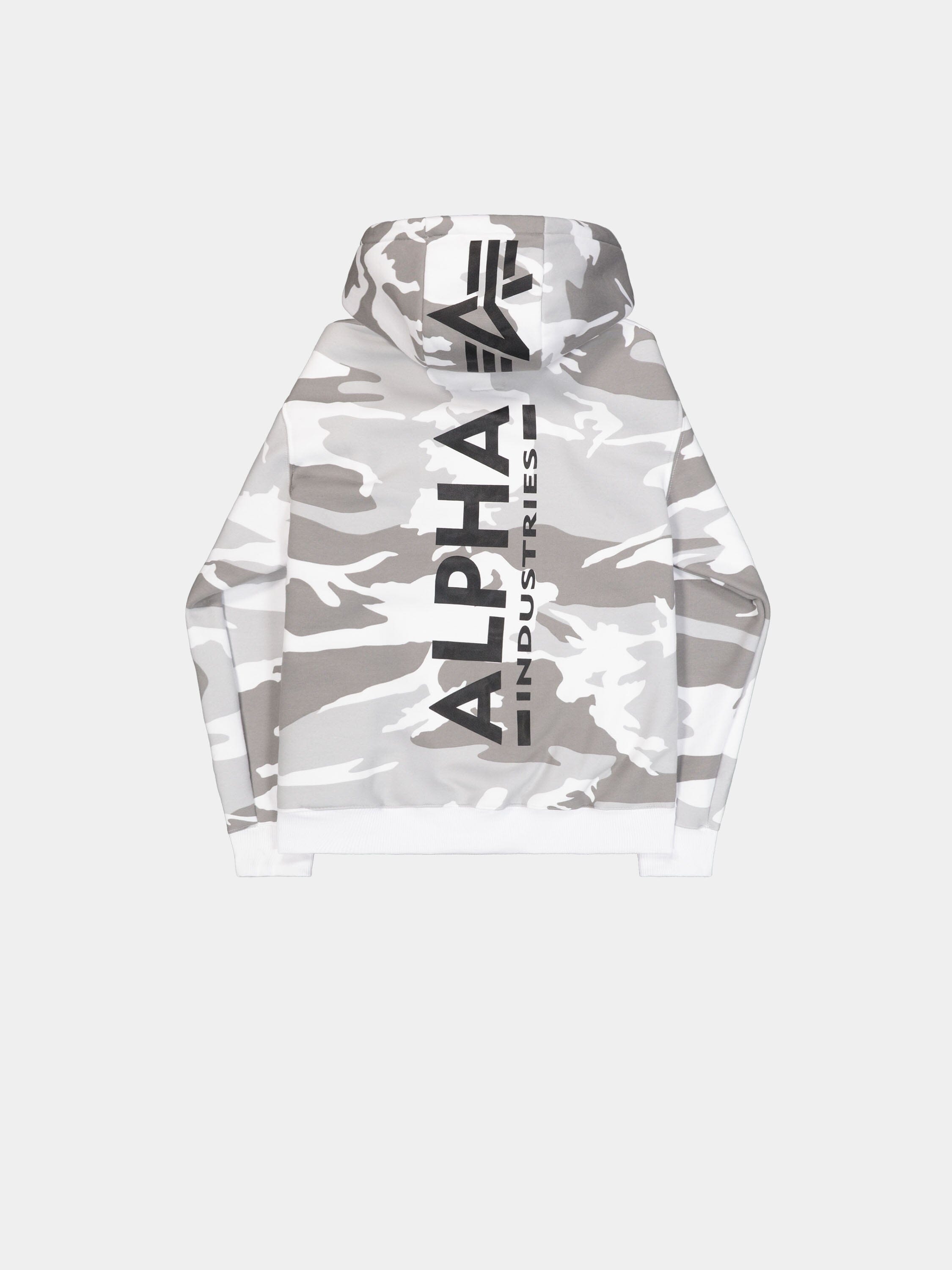 BACKPRINT CAMO HOODIE SWEATS Alpha Industries WHITE CAMO XS 
