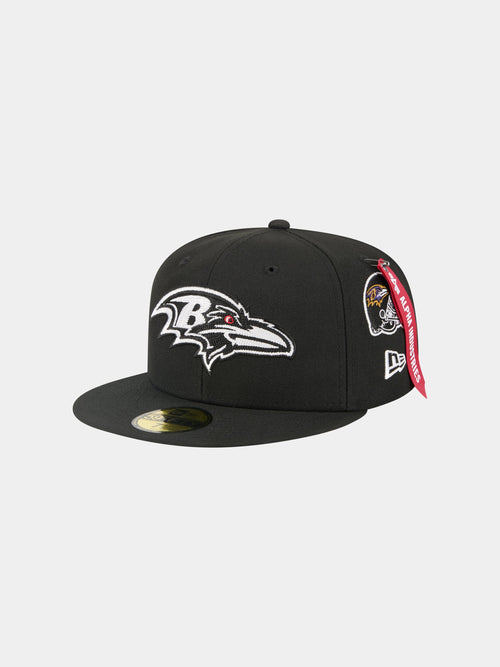 BALTIMORE RAVENS X ALPHA X NEW ERA 59FIFTY FITTED CAP ACCESSORY Alpha Industries BLACK 7 1/8 