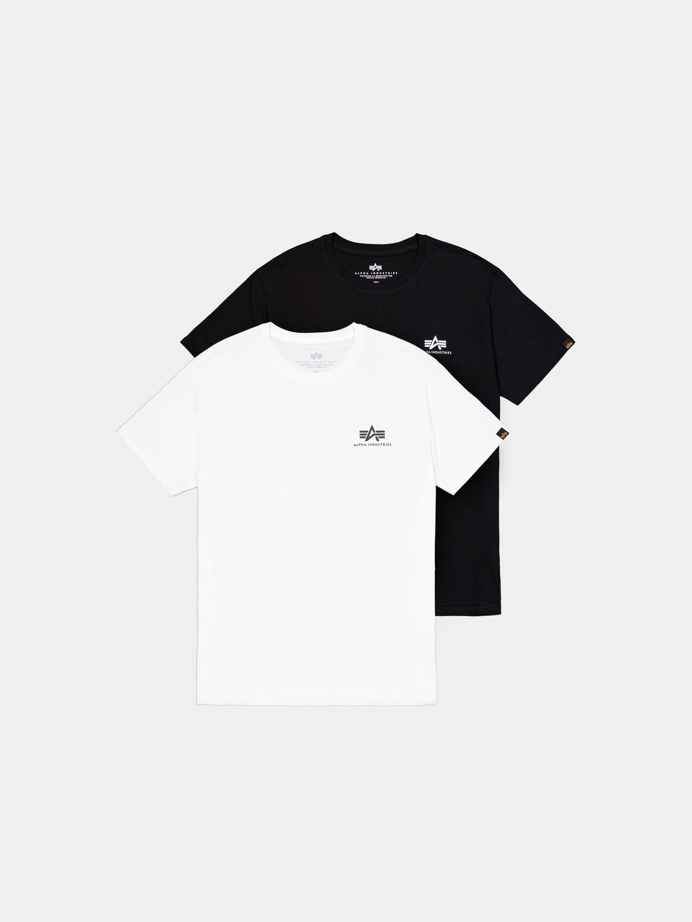 BASIC SMALL LOGO T-SHIRT 2 PACK T-SHIRT Alpha Industries BLACK/WHITE XS 