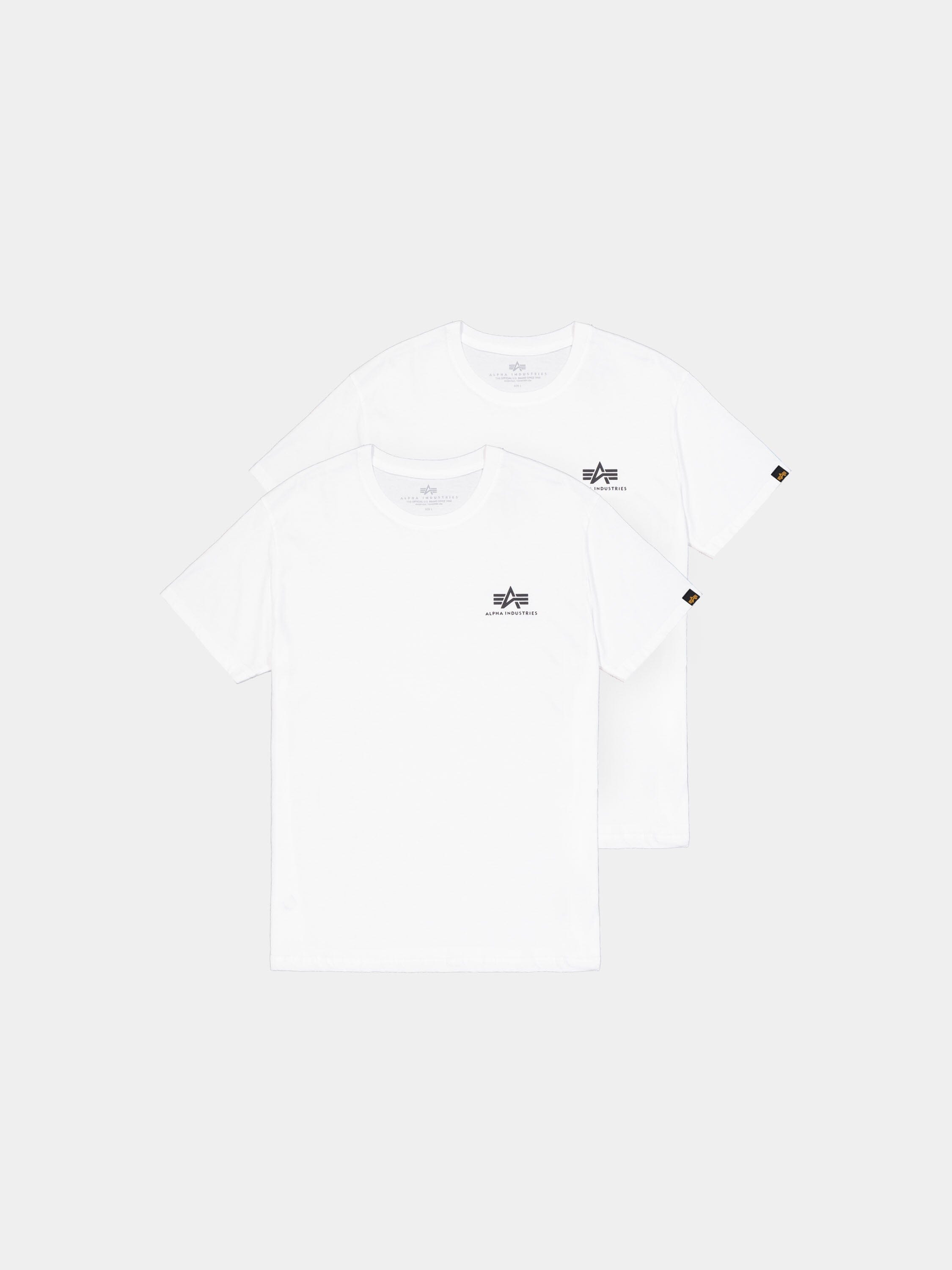BASIC SMALL LOGO T-SHIRT 2 PACK T-SHIRT Alpha Industries WHITE XS 