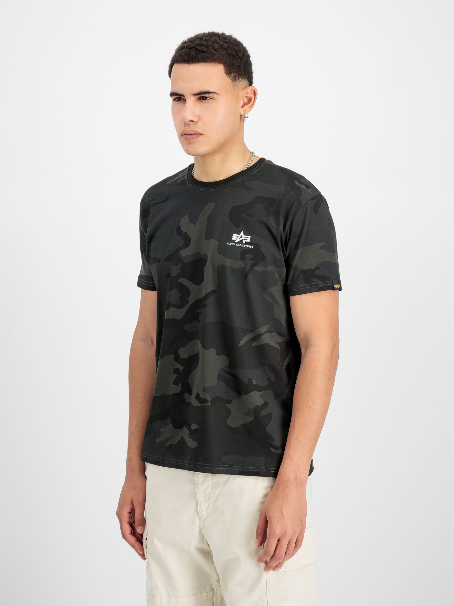 BASIC SMALL LOGO T-SHIRT CAMO T-SHIRT Alpha Industries 