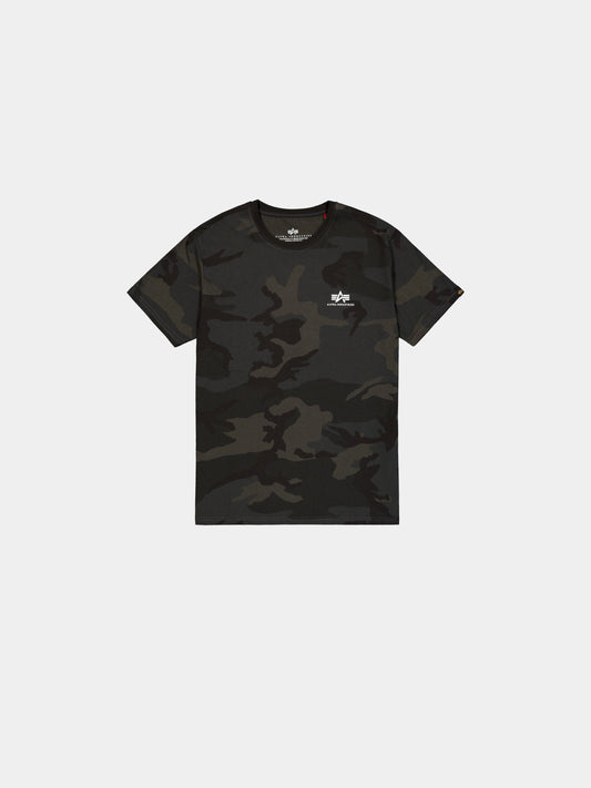 BASIC SMALL LOGO T-SHIRT CAMO T-SHIRT Alpha Industries BLACK WOODLAND CAMO XS 