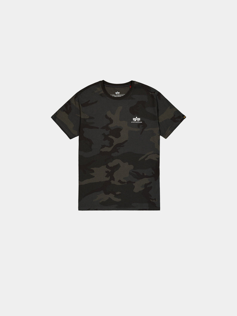 BASIC SMALL LOGO T-SHIRT CAMO T-SHIRT Alpha Industries BLACK WOODLAND CAMO XS 