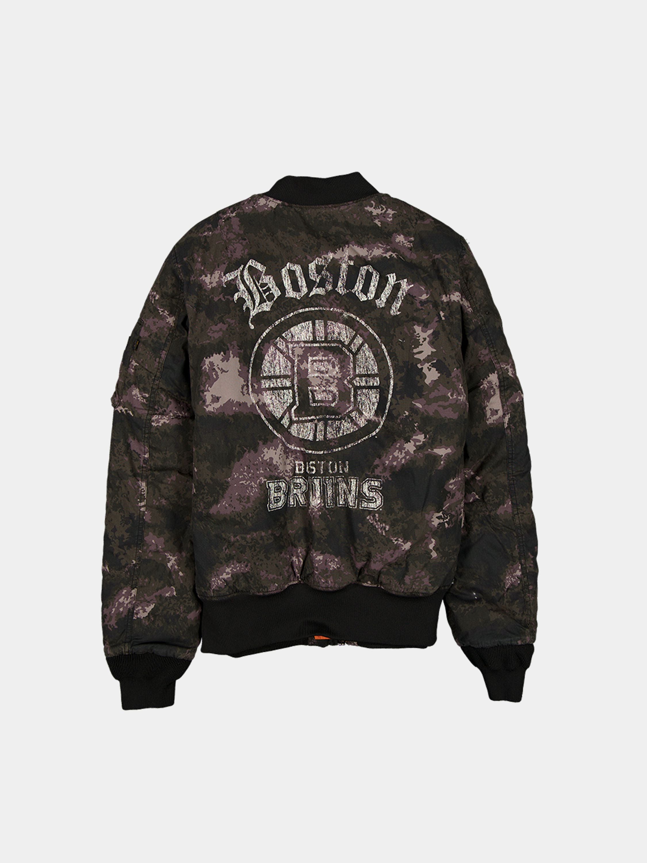 BOSTON BRUINS X ALPHA X NEW ERA MA-1 BOMBER JACKET (BLACK CAMO) OUTERWEAR Alpha Industries 