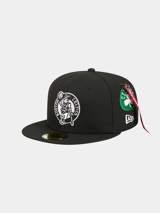 BOSTON CELTICS X ALPHA X NEW ERA 59FIFTY FITTED CAP ACCESSORY Alpha Industries BLACK 7 1/8 