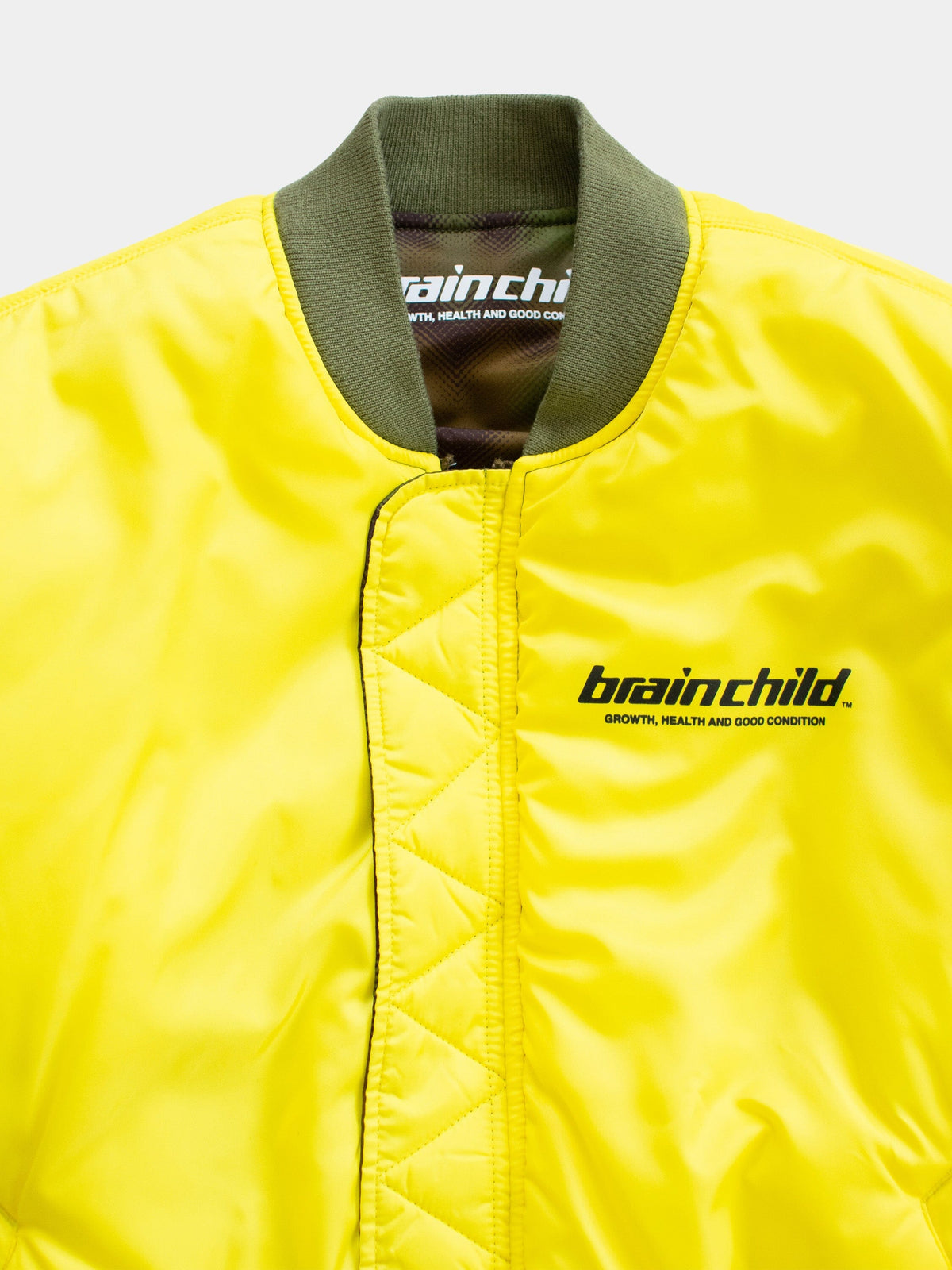 Brain Child x Alpha MA-1 Bomber Jacket - Detail: liner chest logo