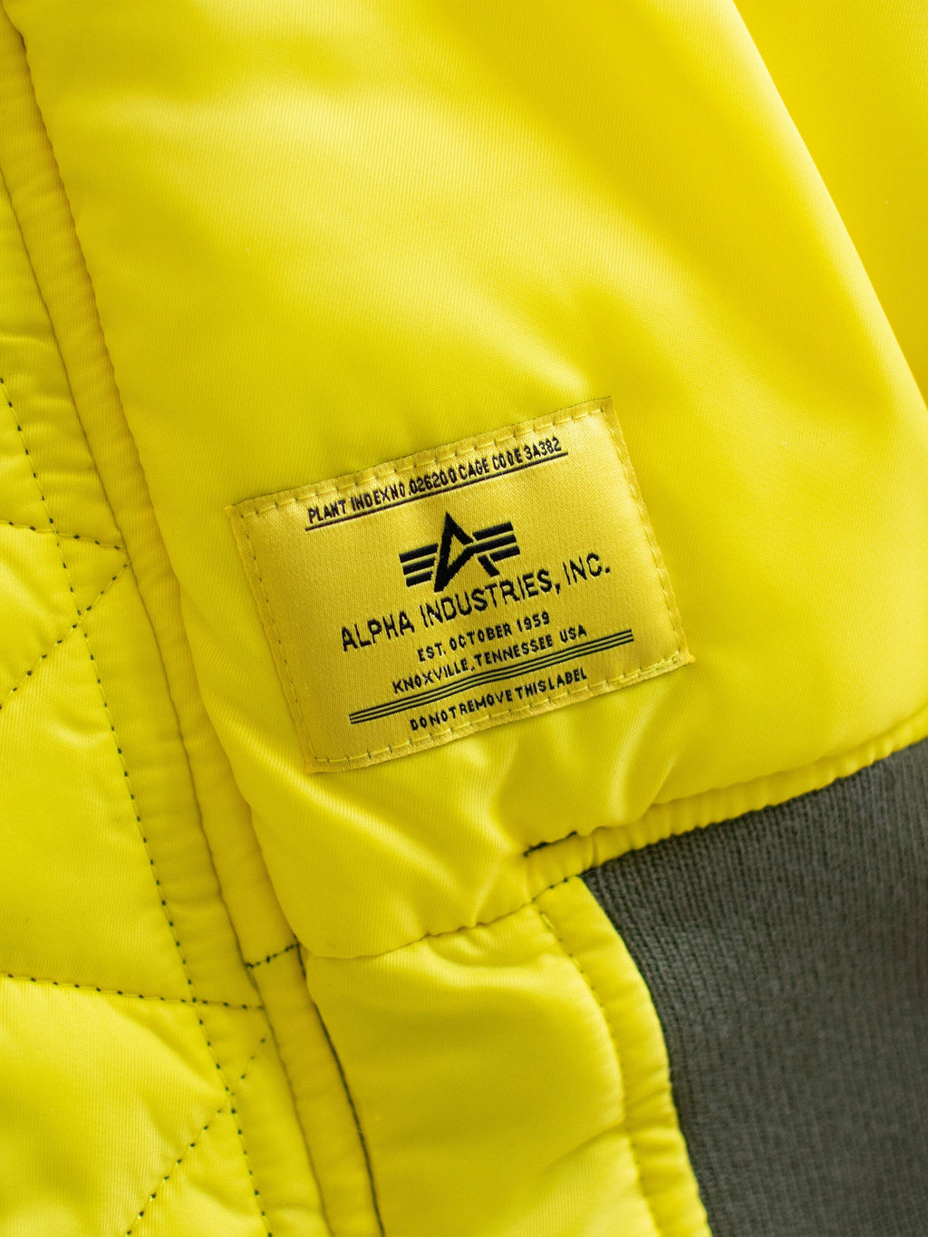 Brain Child x Alpha MA-1 Bomber Jacket - Detail: Alpha label