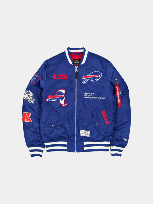 BUFFALO BILLS X ALPHA X NEW ERA MA-1 BOMBER JACKET OUTERWEAR Alpha Industries BLUE S 