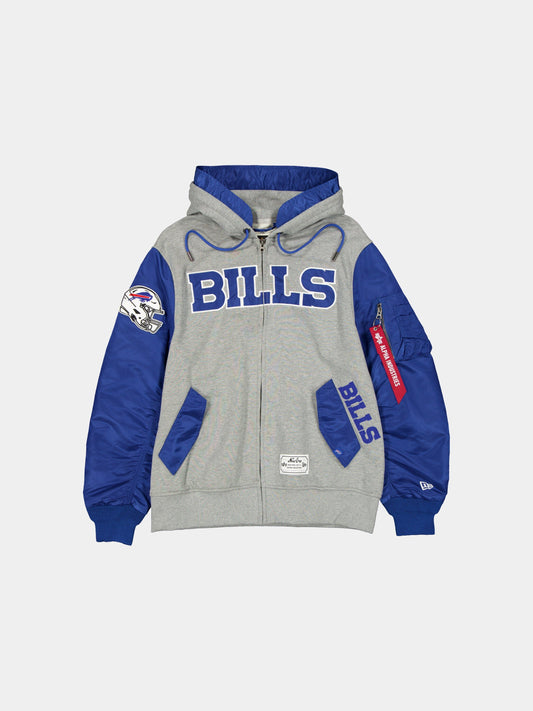 BUFFALO BILLS X ALPHA X NEW ERA MA-1 ZIP UP HOODIE OUTERWEAR Alpha Industries BLUE S 