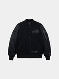 BUFFALO BILLS X ALPHA X NEW ERA WOOL VARSITY MA-1 BOMBER JACKET OUTERWEAR Alpha Industries BLACK S 