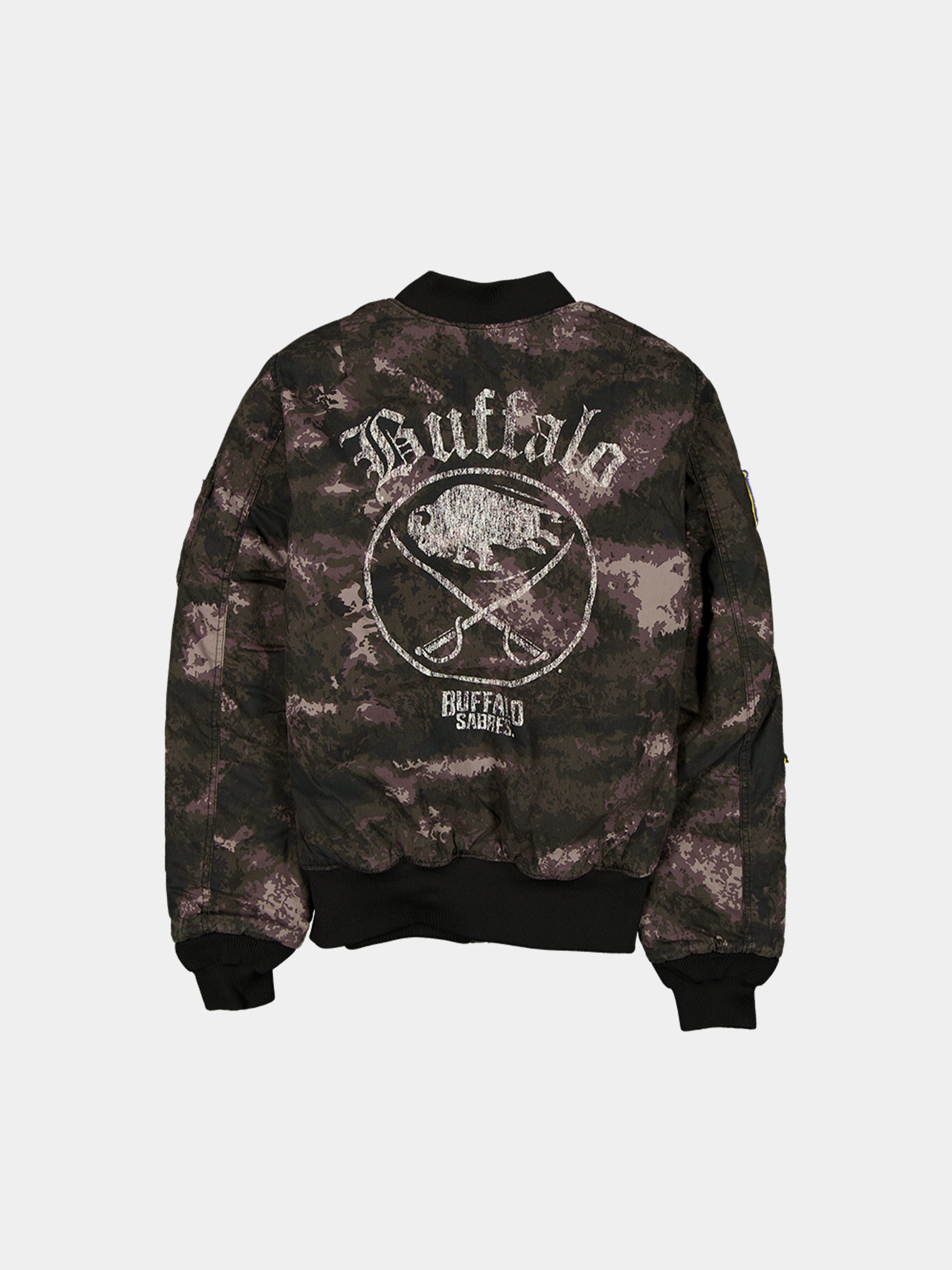 BUFFALO SABRES X ALPHA X NEW ERA MA-1 BOMBER JACKET (BLACK CAMO) OUTERWEAR Alpha Industries 