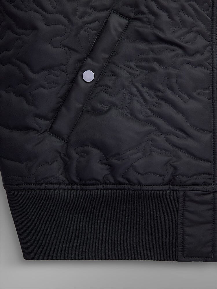 Camo Quilted MA-1 Bomber Jacket Black | Alpha Industries