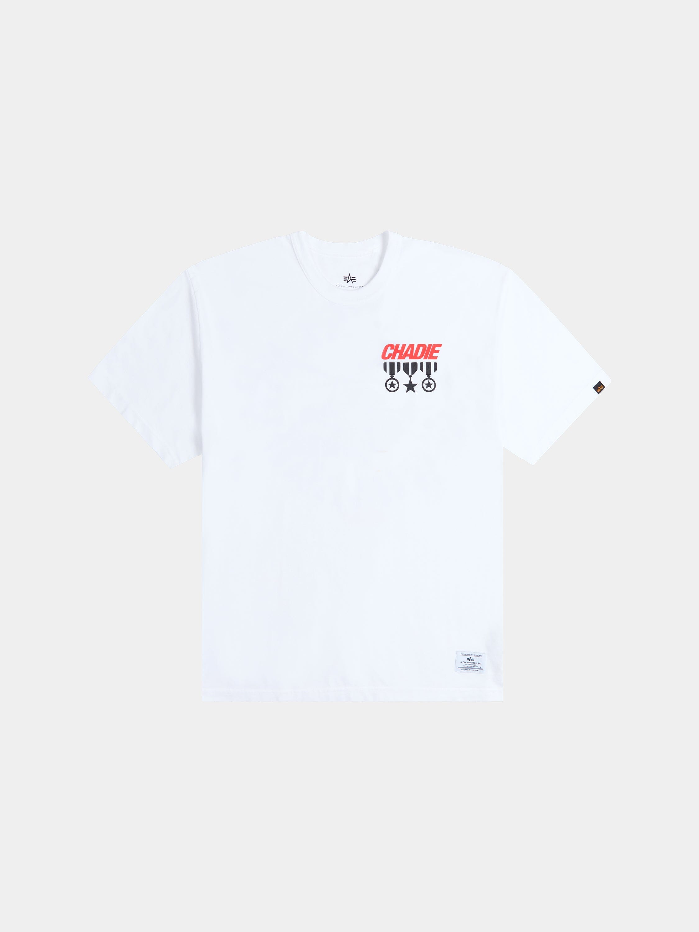 CHADIE X ALPHA CHOPPER TEE COLLAB Alpha Industries WHITE XS 