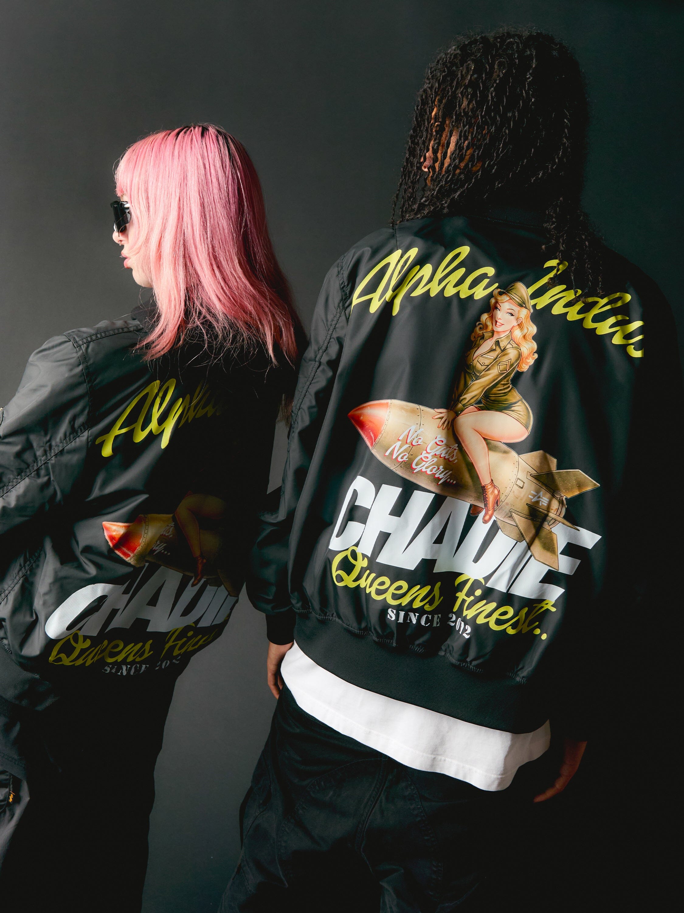 CHADIE X ALPHA NO GUTS NO GLORY L-2B FLIGHT JACKET COLLAB Alpha Industries 