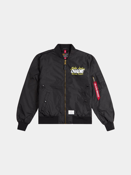 CHADIE X ALPHA NO GUTS NO GLORY L-2B FLIGHT JACKET COLLAB Alpha Industries BLACK XS 