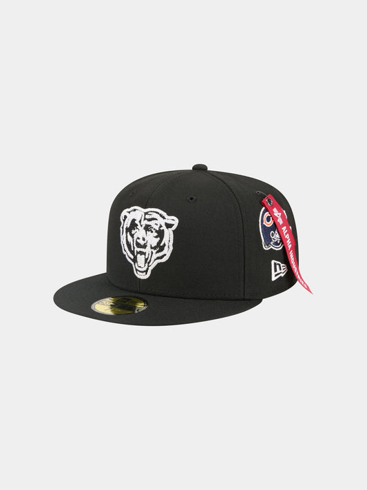 CHICAGO BEARS X ALPHA X NEW ERA 59FIFTY FITTED CAP ACCESSORY Alpha Industries BLACK 7 1/8 